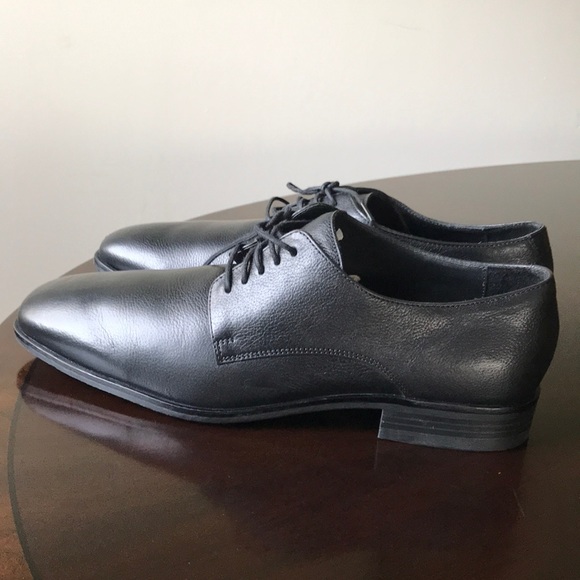 Cole Haan textured Black leather 10.5M lace up cap toe derby shoes main image 7